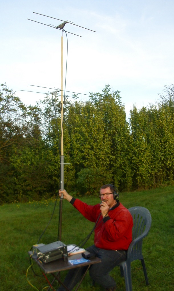 Drehbare Antenne an Stahlspeer, Portabel-Antennenfundament