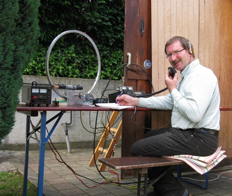 Portabelbetrieb mit Fahrradfelgen-Magnetic-Loop, 17.05.2009
